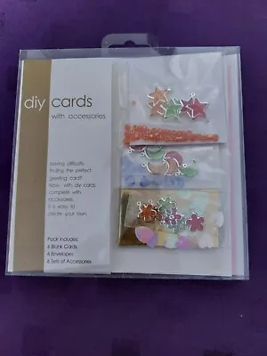 DIY Card Making Kit 04 With Accessories Stars Moon & Flower Shapes Crafts • £2
