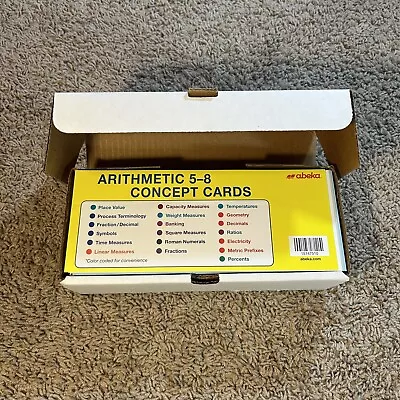 A Beka Book Arithmetic 5-8 Concept Cards Complete Set Flashcards • $24.99