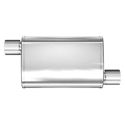 XL Series Stainless Steel Oval Gray Exhaust Muffler • $160.95