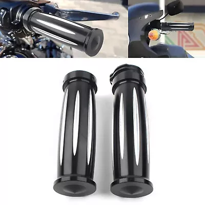 1 Inch Motorcycle Handle Bar Hand Grips For Harley Touring Electra Glide Softail • $13.98