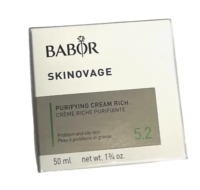 Babor Skinovage Purifying Cream 5.2 For Oily Skin 1.7 Oz./50ml-Sealed Boxed • $34.95