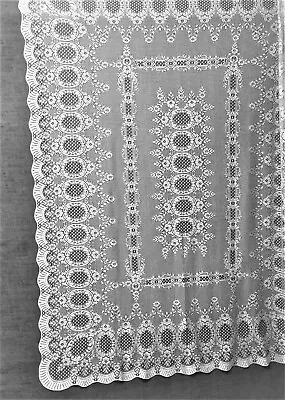Valencia Lace Tablecloth 60 X 84 White Cotton Blend Diningroom Wedding Kitchen • $55