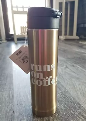 Victoria's Secret PINK  Runs On Coffee  Thermos NEW 15 Oz. • $15.77