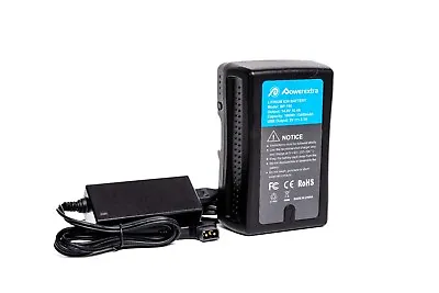 $99 • Buy Powerextra 190Wh (13400mAh) V Mount V-Lock Battery D-tap Output Cable Charger