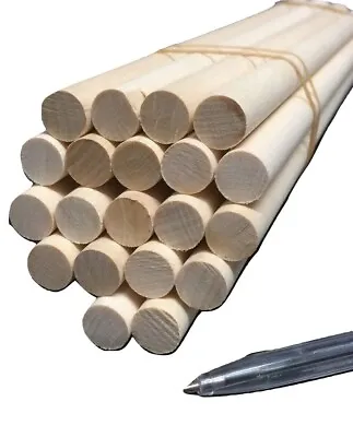 Trustleaf 16mm X 600mm Birch Hardwood Wooden Craft Sticks / Dowels . • £7.67