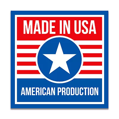 Made In USA | AMERICAN PRODUCTION Decal Sticker Patriotic America US Flag Truck • $3.99