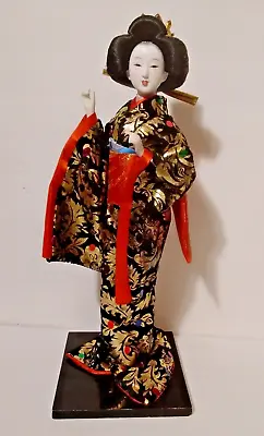 Vtg Japanese Porcelain Geisha Girl Doll @15  In Traditional Kimono Asian Woman • $17.95