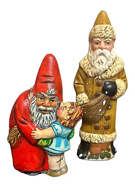 VAILLANCOURT FOLK ART  1992 3rd Annual Starlight Santa 4.75  Tall Chalkware Nice • $82.02