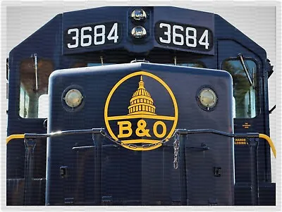 B&O Railroad 3684 Locomotive 9  X 12  Metal Sign • $14.99