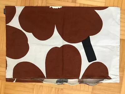 Marimekko Decorative Pillow Case Poppy Brown-White-Black • $50