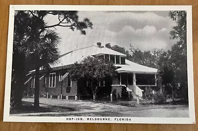 Postcard Hop-Inn Melbourne Florida White Border Not Postmarked. • $3