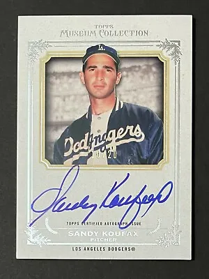 2013 Topps Museum Collection Sandy Koufax Auto 10/20 • $999.99