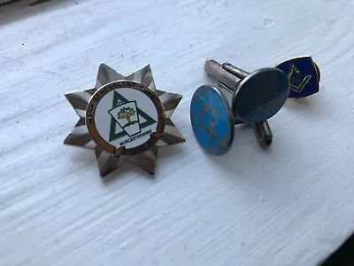 Pair Of Masonic Cuff Links - Tie Pin And A Badge - Mark Steward 2015 • £6.99