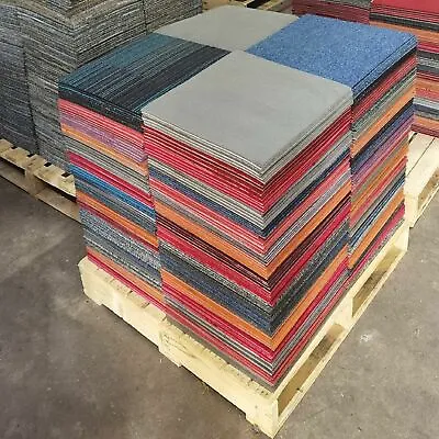 £19.50 • Buy Patchwork Carpet Tiles 5m2 Per Box FREE Delivery For SHED And GARAGE