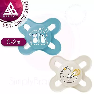 MAM Pure Start Butterfly Baby Soother│BPA/BPS Free Materials│Blue│0-2m│2Pk • $36.73