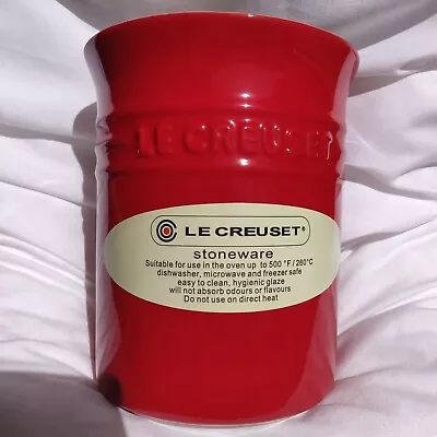 Le Creuset - RED - Utensil Jar - Pot - Holder - New Other - See Photos  • £18.95