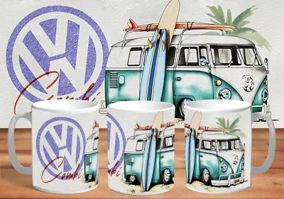 Volkswagen Kombi Surfer Bus Art Coffee Mug Birthday Gift • $22.99