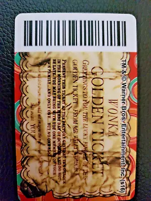 WILLY WONKA Arcade Collector Card - Golden Ticket - Rare • $30