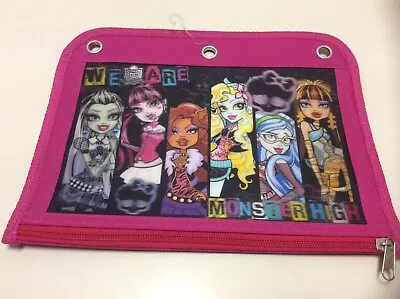We Are Monster High Doll Zip Up Pencil Pouch School Supplies • $12