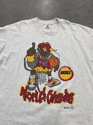 Houston Rockets World Champions Shirt Men XL Single Stitch NBA Basketball VTG  • $143.96