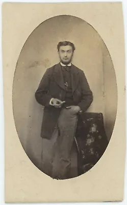 CDV Circa 1865. Portrait Of A Man By Gabriel Fleury. • $12.77