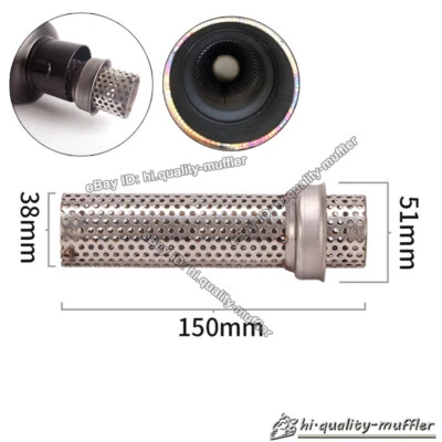 2  Universal Exhaust System DB Killer Removable Silencer Pipe Stainless Steel • $21.88