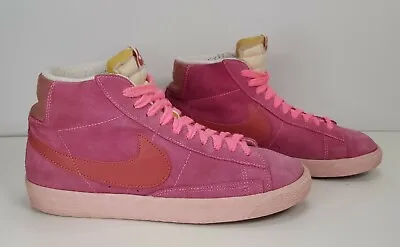£21.99 • Buy Nike Blazer Mid Wntg 5.5uk 39eu Womens Girls High Tops Pink Suede Shoes Trainers