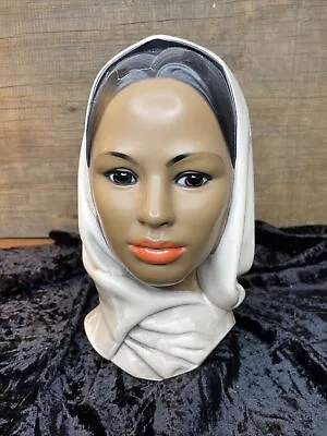 Vintage Marwal 8  Female Head Bust Chalkware Statue • $19.99