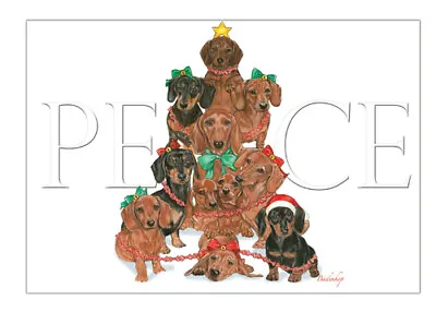 Dachshund Christmas Cards Set Of 10 Cards & 10 Envelopes • $20.95