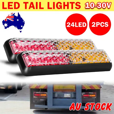 $25.95 • Buy 2PCS 12/24V 24 LED Tail Lights Lamp Kit Trailer Boat Truck Caravan Waterproof
