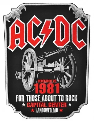 ACDC AC/DC For Those About To Rock Capital Center Back Patch | Metal Band Logo • $19.99