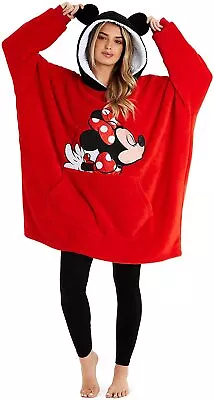 Disney Women's Hoodies Minnie Mouse Blanket Hoodie Minnie And Mickey Gifts • £33.49