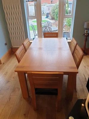 £400 • Buy M&S Sonoma Oak Extending Dining Table And 6 Chairs.