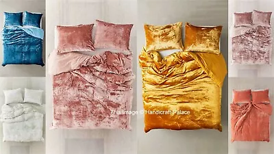 Ultra Luxury Crushed Velvet Duvet Cover Bohemian Bedding Stylish UO Comforter • $97.99