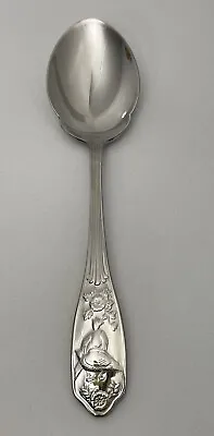 Spode Woodland Stainless 18/10 Serving Spoon  9 1/8” Wallace Silverware Flatware • $75