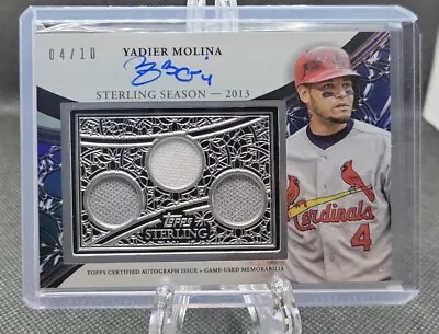 YADIER MOLINA 2023 TOPPS STERLING JERSEY PATCH AUTO CARDINALS 4/10 Jersey#!!! • $650