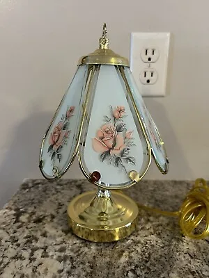 Vintage Mini Gold Lamp With Rose Imprint • $55.99