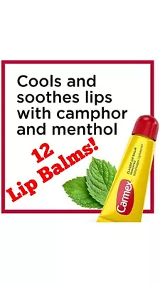 12 Tubes Of Carmex Classic Medicated Lip Balm / ChapStick ~Free Shipping~ • $15