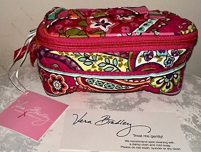 VERA BRADLEY Soft Travel Jewelry Case PINK SWIRLS Bag NWT #13552-179 Fold-Out • $34.95
