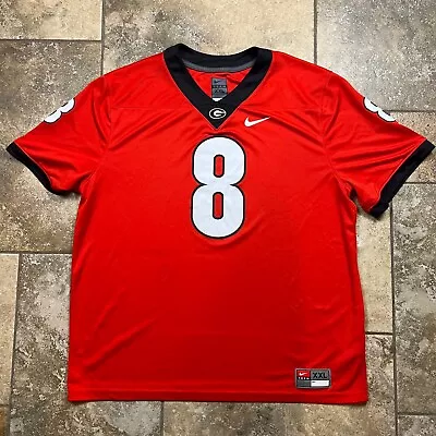 Nike Team University Georgia Bulldog Aj Green Jersey Men 2XL XXL Football Red • $63.03