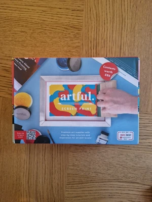 £20 • Buy Artful Screen Printing Set Kit Box. Silk Screen, Squeegee Acrylic Paints 