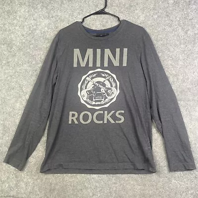 Mini Cooper Shirt Mens Large Gray Long Sleeve Logo Mini Rocks Enthusiast • $19.75