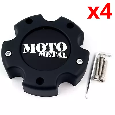 Set Of 4 Moto Metal Matte Black Bolt On 5 Lug MO956 Wheel Center Cap 845L1451S2 • $128