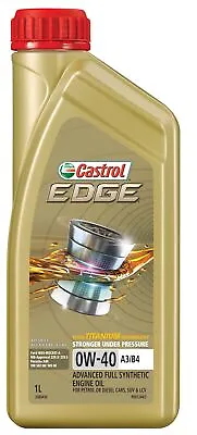 $24.95 • Buy Castrol EDGE 0W-40 A3 B4 Engine Oil 1L 3383430 Fits Nissan Patrol 4.5 (GU)