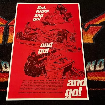 🏁 ‘71 RUPP Snowmobile Poster Vintage Sleds  ((GET RUPP AND GO!)) • $21.88