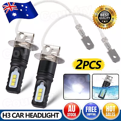 2x H3 LED HEADLIGHT FOG DRIVING LIGHT BULBS CAR LAMP GLOBES 6000K White • $15.95