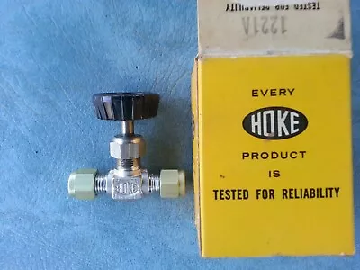 HOKE 1221A 1/4” Tube SS Needle Valve • $19.80