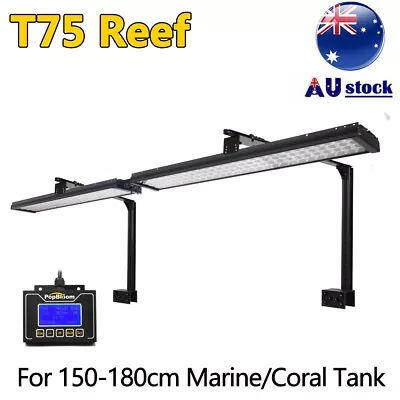 2PCS PopBloom Marine LED Aquarium Light Full Spectrum 150-180cm Reef Coral Tank • $629