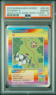 PSA10 108 Takashi Murakami Flowers  Trading Card Geisai 22 Zeusmap X • $12.50