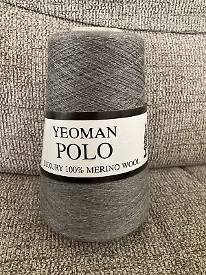 Yeoman “Polo” 100% Merino Yarn - 250g Cones  - Platinum Grey • £18